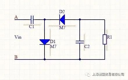 二倍压整流电路的原理分析 二米乐M6 米乐倍压整流电路中二极管和电容的选择(图1)